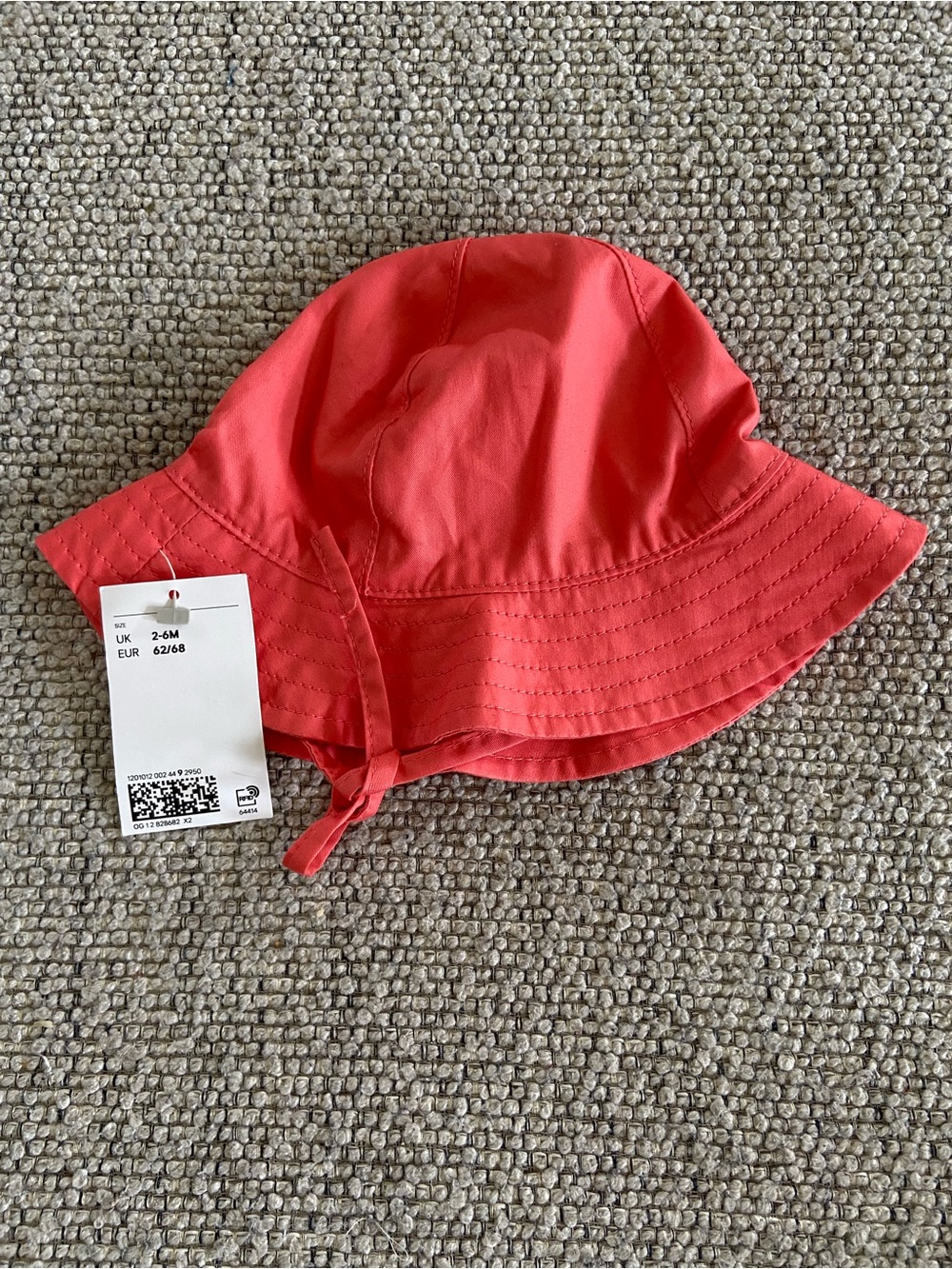 2/$10 Bundle - Coral Baby Bucket Hat - Size 2-6M